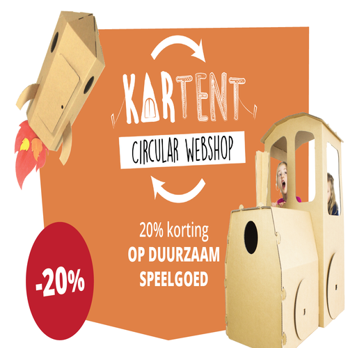 20% Korting op al het kartonnen speelgoed van KarTent!