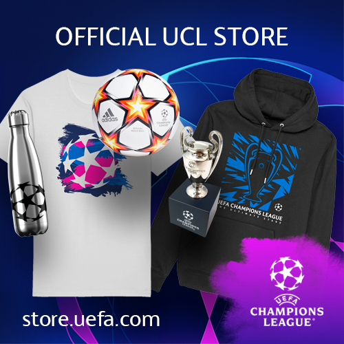 15% Rabatt auf alle Produkte im offiziellen UEFA Champions League Store