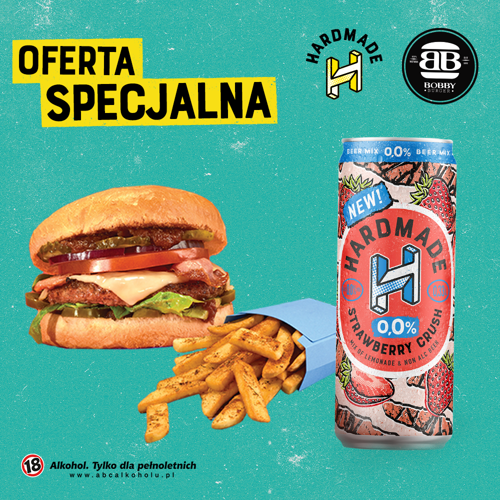 -10 zł na zestaw specjalny Hot Bacon + frytki + Hardmade 0.0%